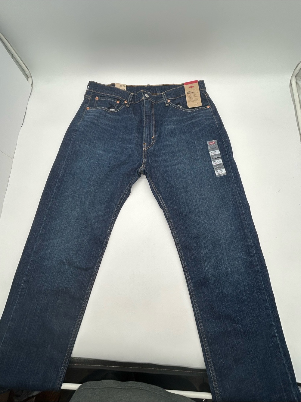 Levi’s 505 Regular Fit Straight Leg Jeans With A Classic Dark Wash